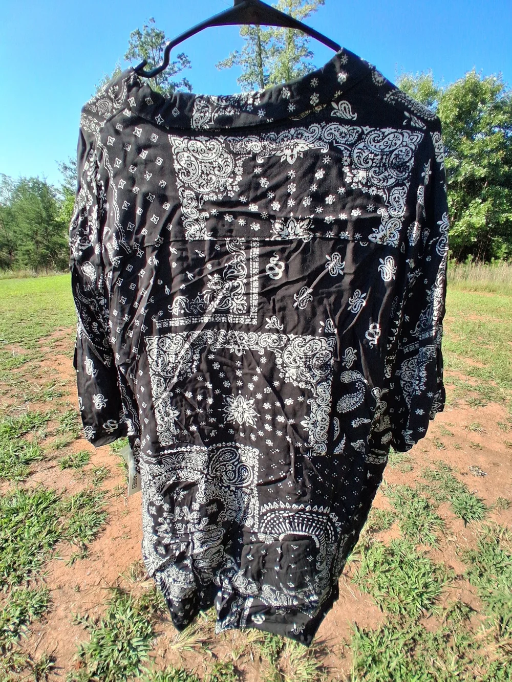 Bandana-Print Button-Down Shirt NWT Men's Size XL